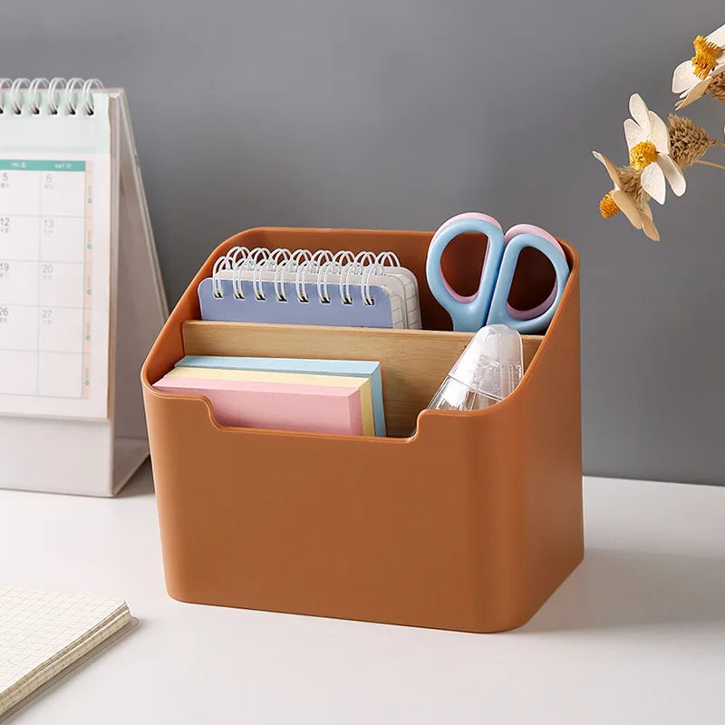 Multi-function Storage Box TV Air Conditioner Remote Control Organizer Practical Tissue Box Home Cosmetic Storage Box Qme COFFEE