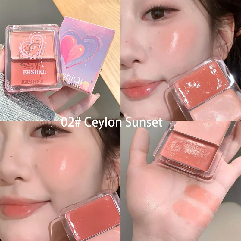 Water Light Two-color Blush Cream Naturally Brightens Qme 02