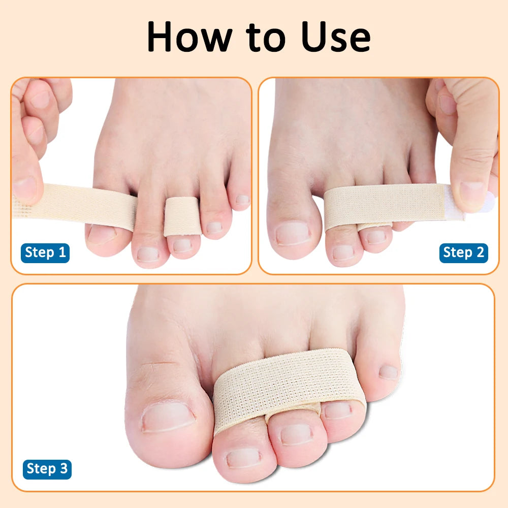 Hammer Toe Straightener Splints Bandages Broken Bent Overlapping Toes Qme