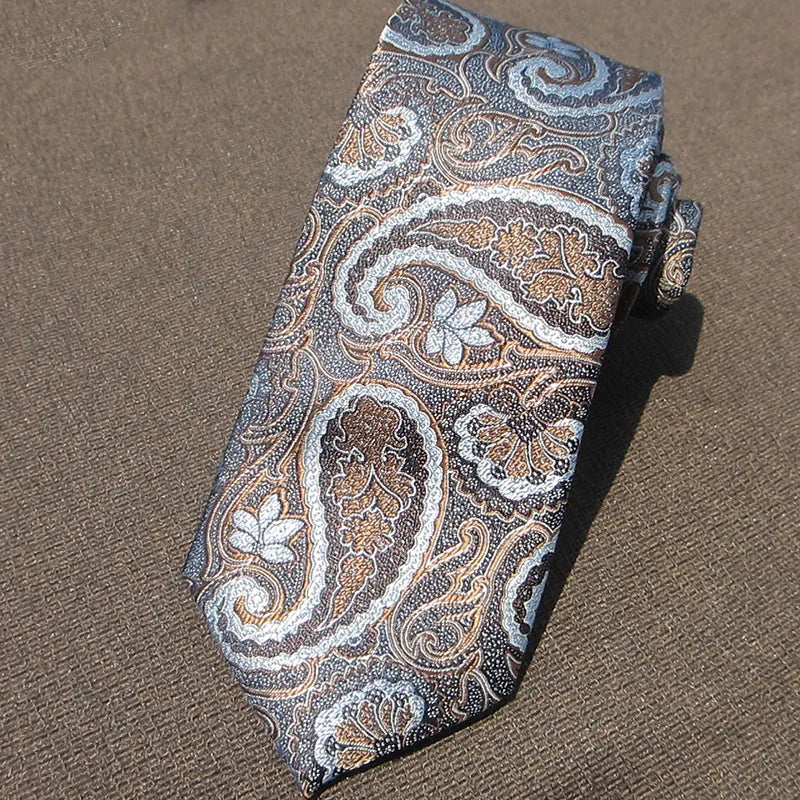 Men Jacquard Tie Floral Necktie Accessories Daily Wear Shirt Suit Qme COLOR2