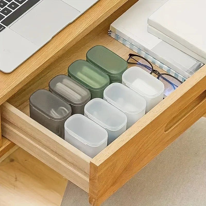 1 portable charger storage box, headphone data cable organizer, multifunctional portable desktop cable organizer, dust-proof cab Qme
