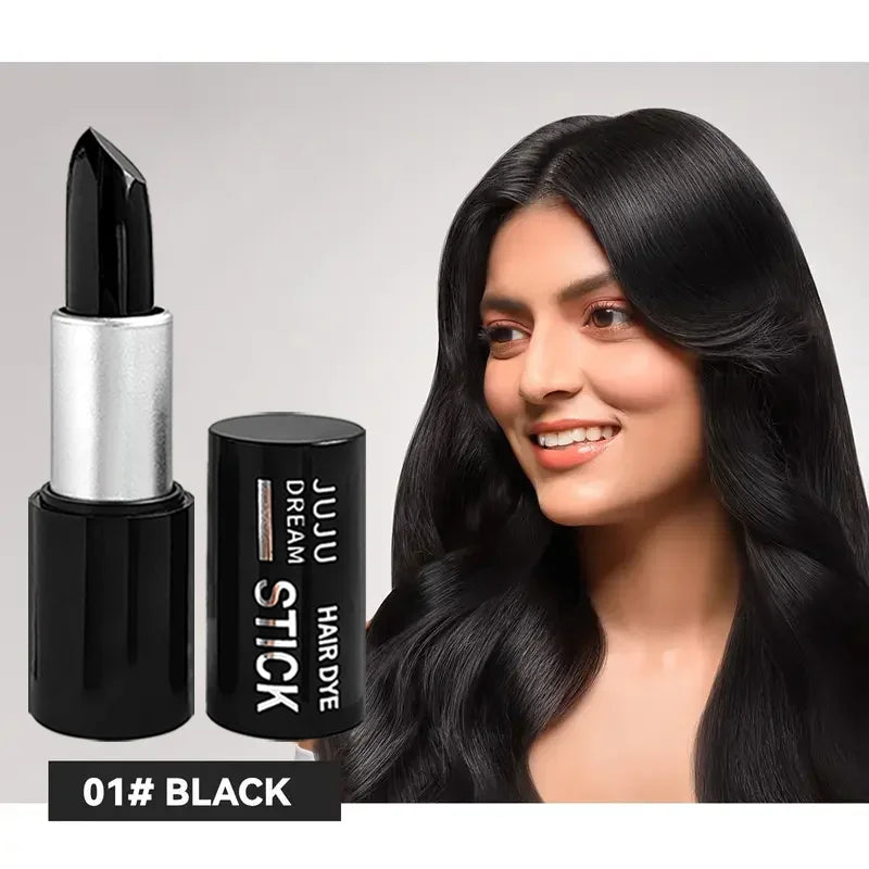 Portable Hair Dye Stick Quick Disposable Temporary Covers White Qme 01 black
