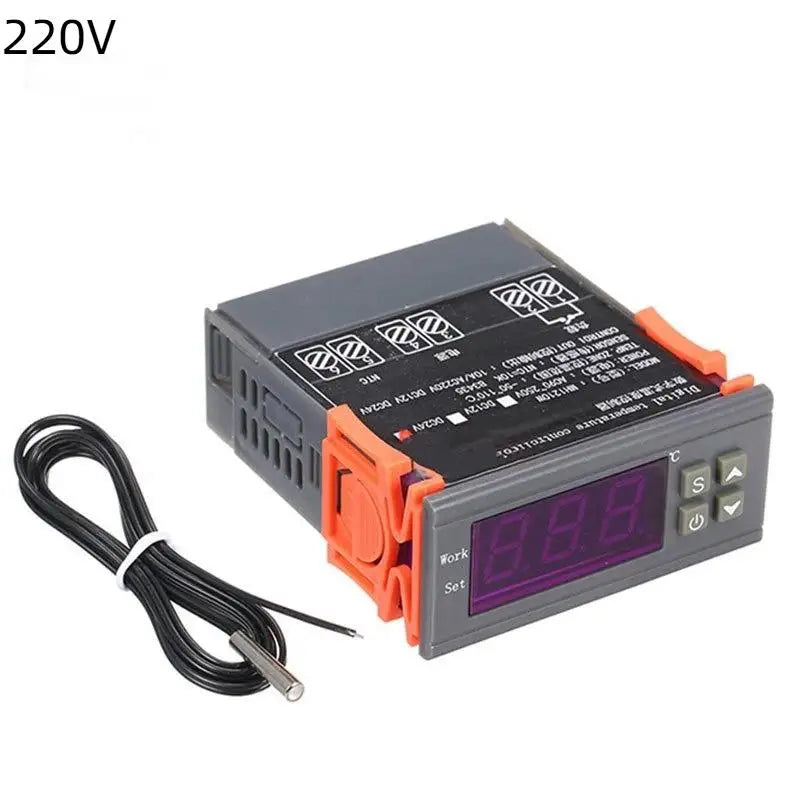 Dual Digital Thermostat Temperature Humidity Control 1210W Thermometer Hygrometer Incubator Controller 220V 12V 24V Qme 220v