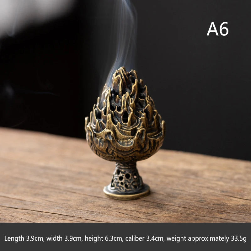 Yoga Meditation Bedroom Ambiance Home Decor Brass Incense Burner Qme A6