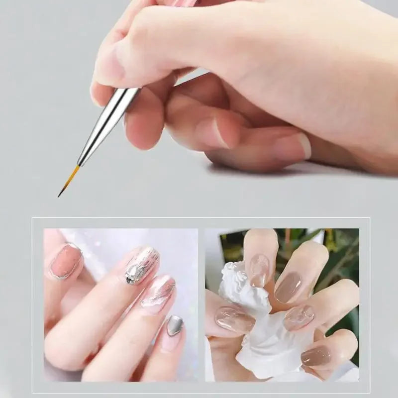Nail Art Brushes Liner Brush Thin Details Fine Drawing UV Gel Polish Qme
