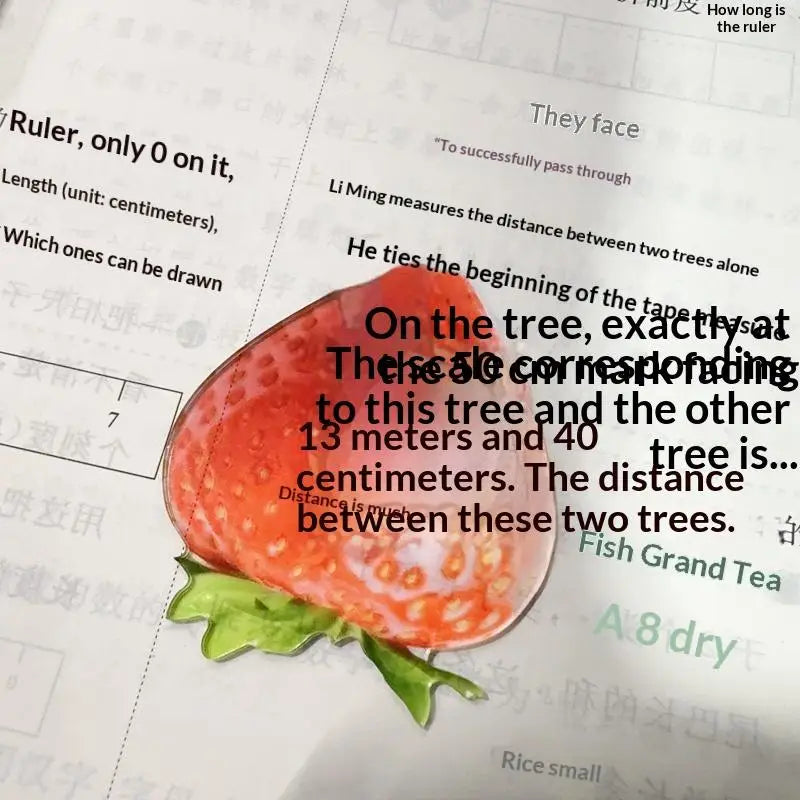 Reading Bookmark Simulation Fruit Desktop Decor Eye-catching Birthday Qme A5