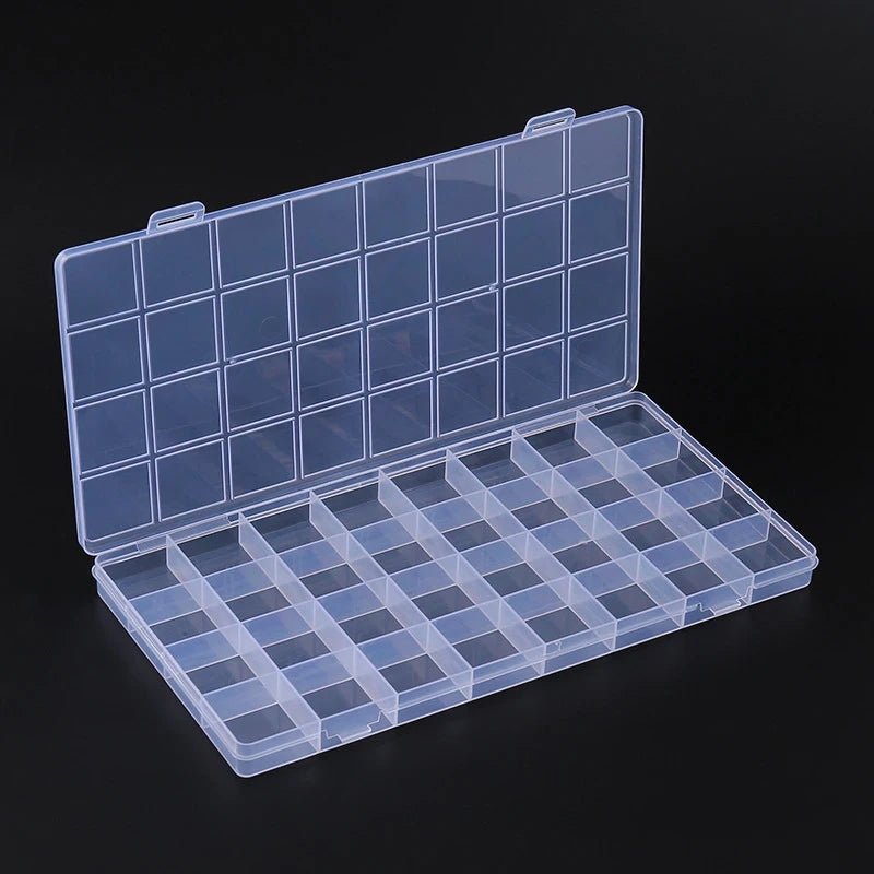 Earring Bead Screw Holder Case Display Organizer Container 32 Grid Qme
