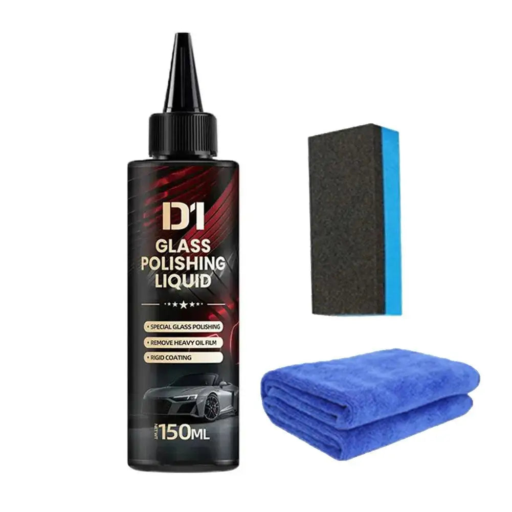 CAR Glass Polishing Paste High Gloss Oil Film Remover for Auto Windshield Home Windows Safe Formula Long Lasting Shine Cleaner Qme 1set