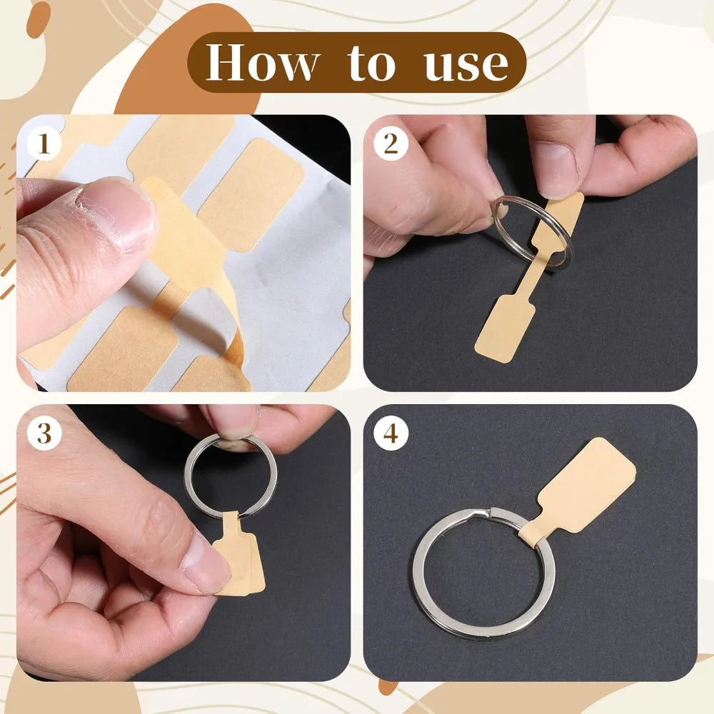 500pcs/Roll Multicolor Jewelry Price Tags Sticker DlY Self Adhesive Kraft Paper Labels for Necklace Bracelet Price Display Tool Qme