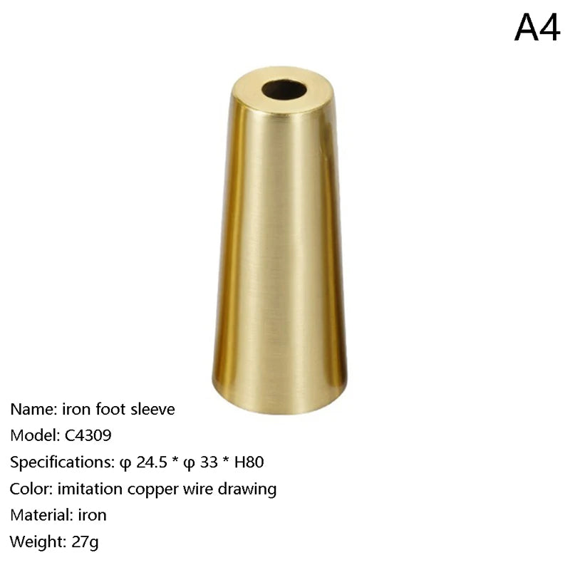 Furniture Iron Foot Cover Copper Tip Brushed Brass Table Chair Qme A4