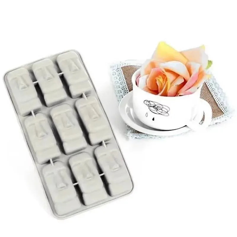 Moai Stone Face Silicone Ice Cube Mold Mini DIY Ice Tray For Whiskey Cocktail Chocolate Cake Baking Summer Kitchen Gadget Qme