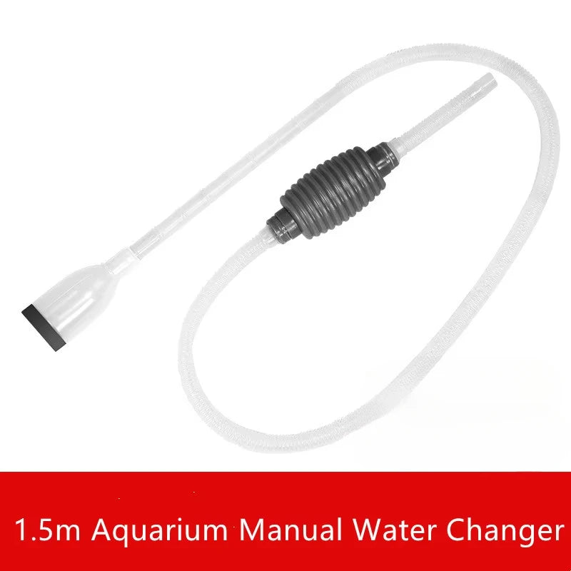 1.5M Aquarium Water Changer Manual Siphon Pump Fish Tank Gravel Cleaner Vacuum Water Transfer Cleaning Tool Aquarium Maintenance Qme 1.5m