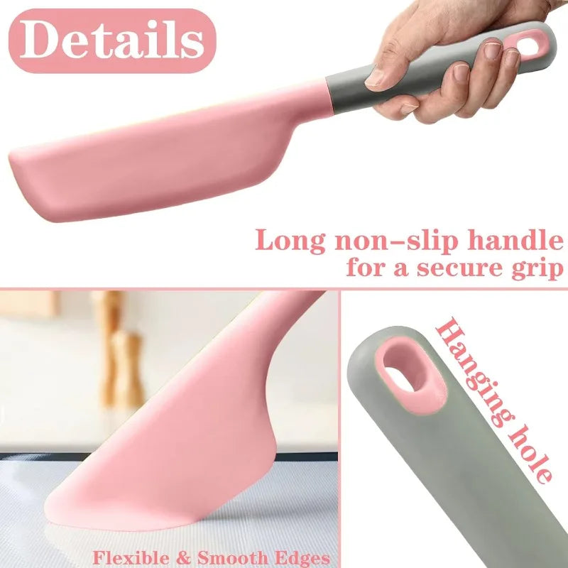 Silicone Spatula Heat Resistant Non-stick Kitchen Turner Baking Cake Qme