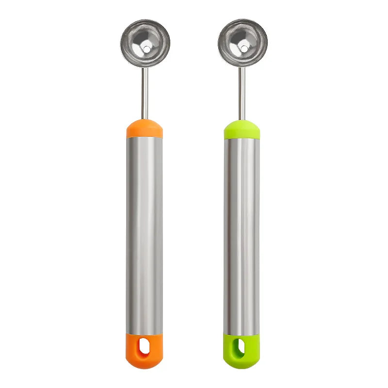 A Multi functional stainless steel fruit scoop, homemade fruit platter, dessert specific tool, fruit salad decoration accessory Qme