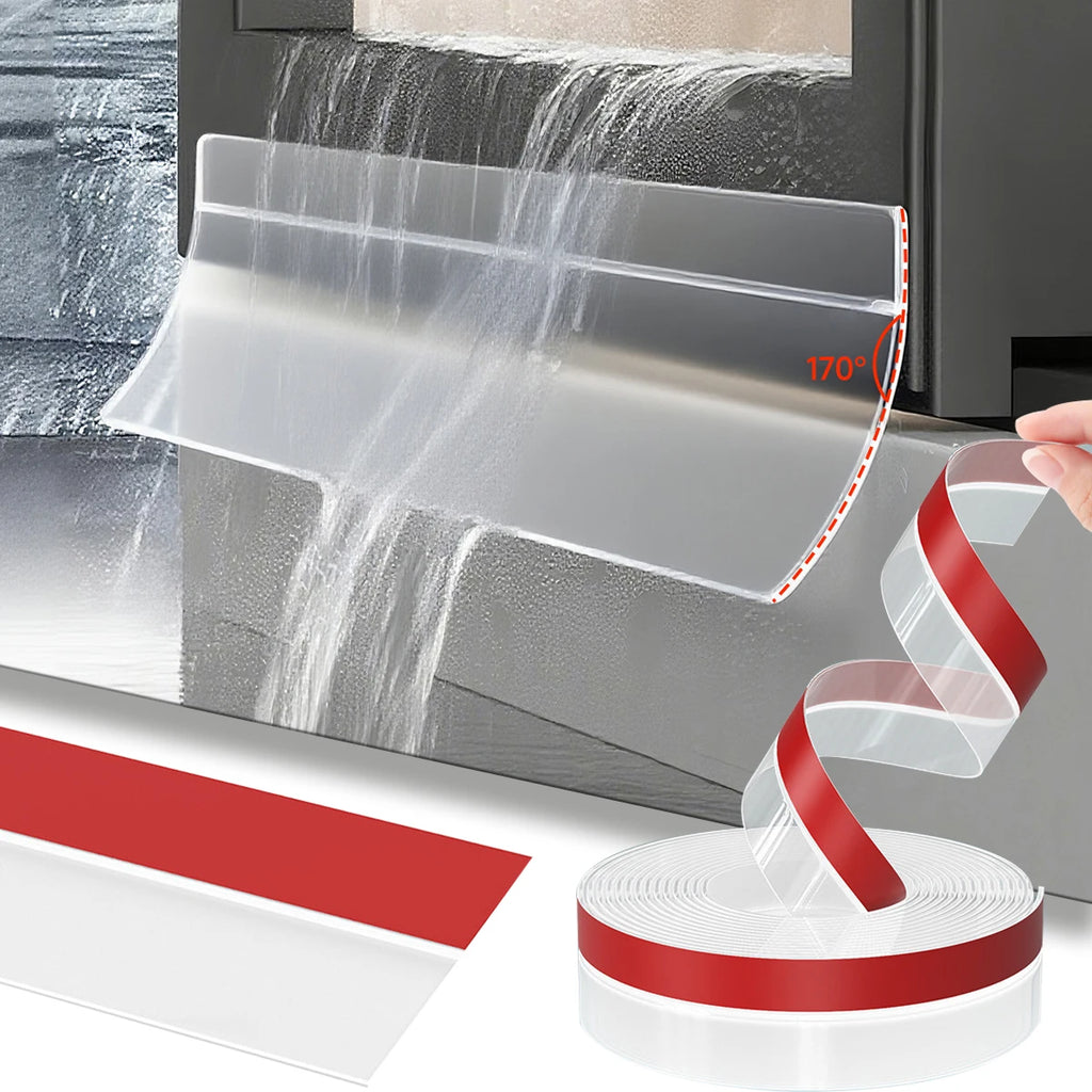 600cm Window Rain Drip Guard Waterproof Rubber Edge Sealing Strip Waterproof Door Window Rain Deflector Water Barrier Strip Qme