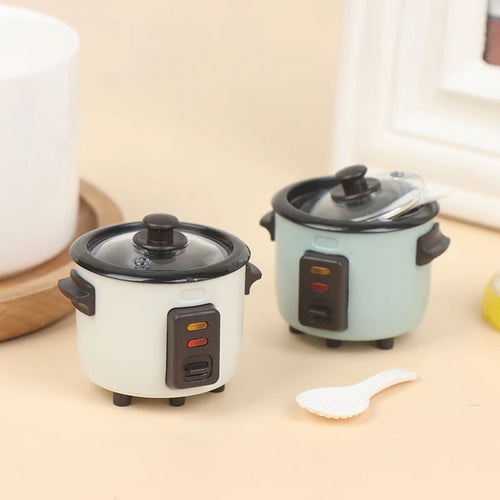 1 12 Miniature Dollhouse Rice Cooker Spoon Kitchen Model Kitchenware Qme