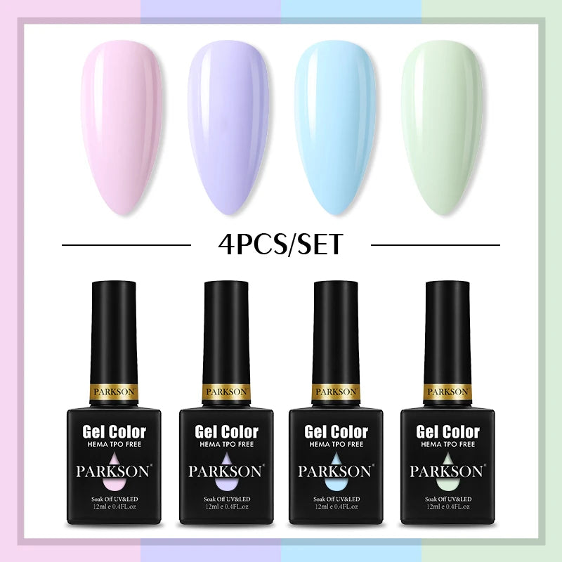 PARKSON Macaroon Series Gel Nail Polish LED UV Summer Solid Semi Qme ZH31