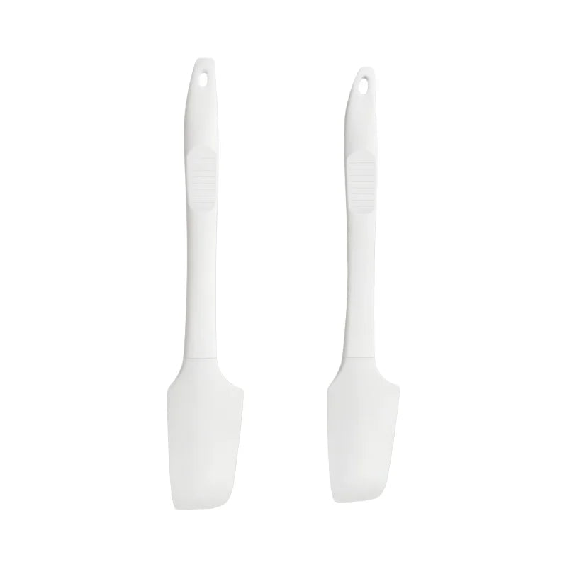 Silicone Jam Shovel Can Opener Cream Spatula Cake Honey Kitchen Qme 2PCS White