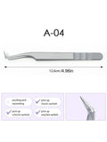 Stainless Steel Eyelash Extensions Tweezers Lash Artists Precision Qme A-04