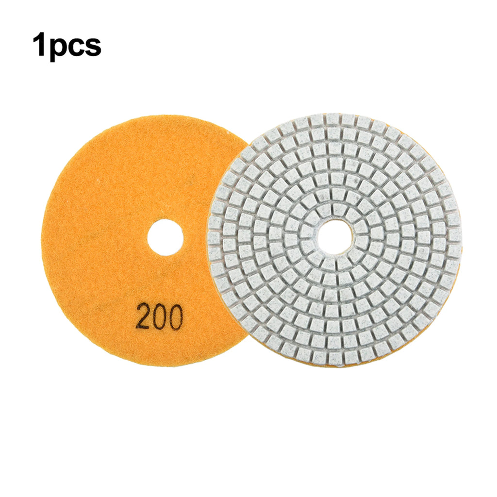 4 Inch 100mm Polishing Pads Wet/Dry For Granite Stone Concrete Marble Polishing Use Grinding Discs Pad Tools Qme 200grit
