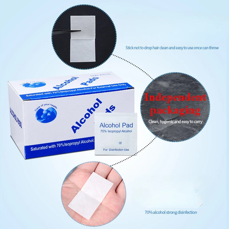 Disposable disinfection car interior cleaning wound treatment essential for home, 75% alcohol disinfection cotton paper Qme