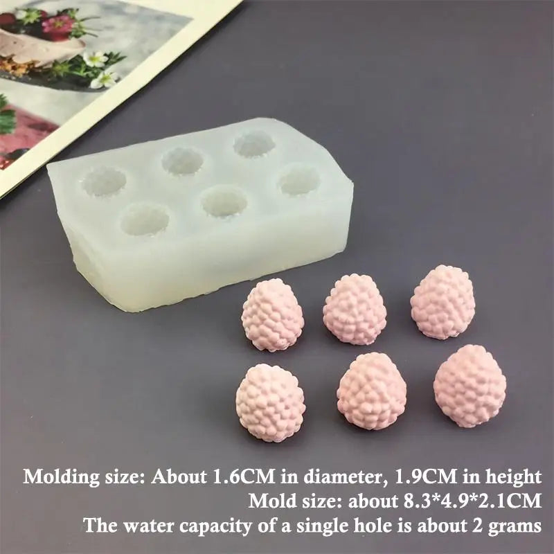 Small Raspberry Mousse Candy Mold Baking 3D Pudding Dessert Chocolate Qme B