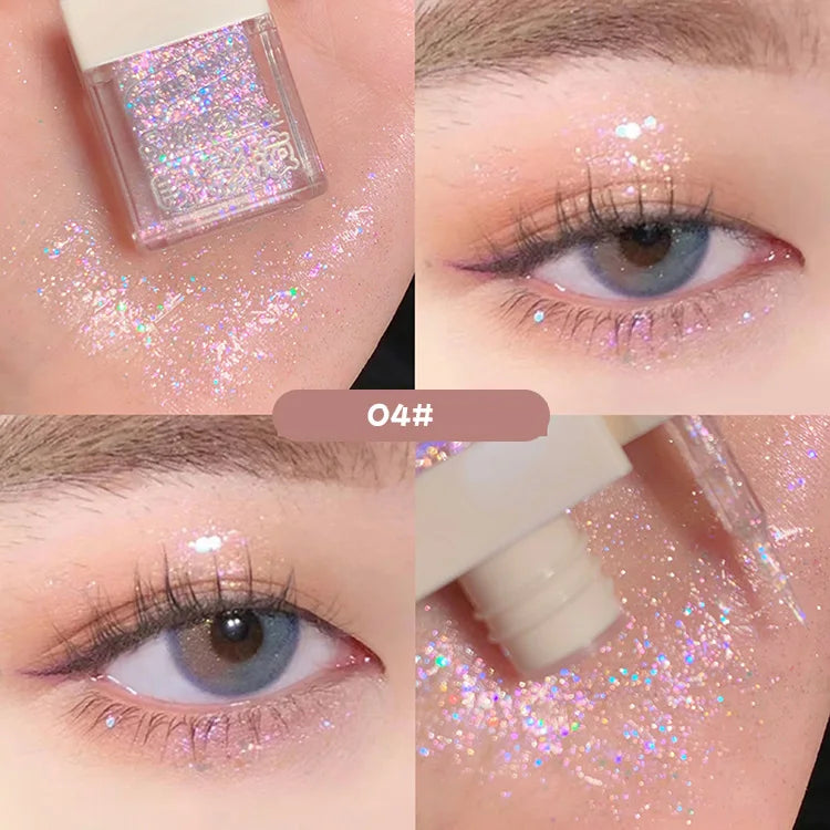Gege Bear Liquid Eye Shadow Pearlescent Sequins Glitter Powder Qme GX1013-4