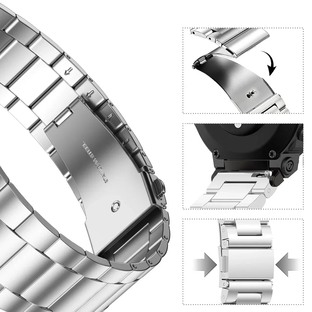Stainless Steel Band for Amazfit T-rex 2 3 Ultra Watch Strap Metal for Amazfit Trex Pro T Rex Tyrannosaurus Smartwatch Bracelet Qme