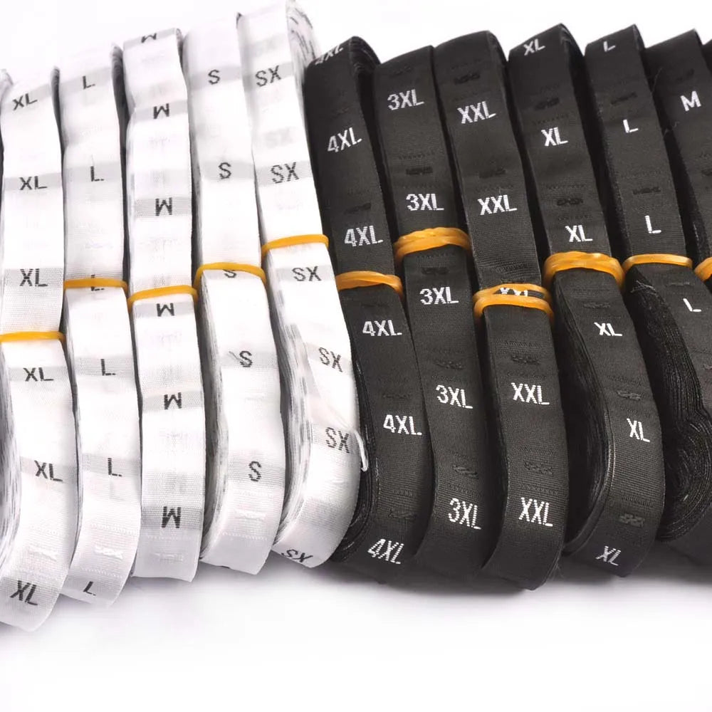 450Pcs Black White Number Xs-4Xl Clothing Labels For DIY Child Clothes Age Tags Sewing Accesssories Handmade Garment Stock Size Qme
