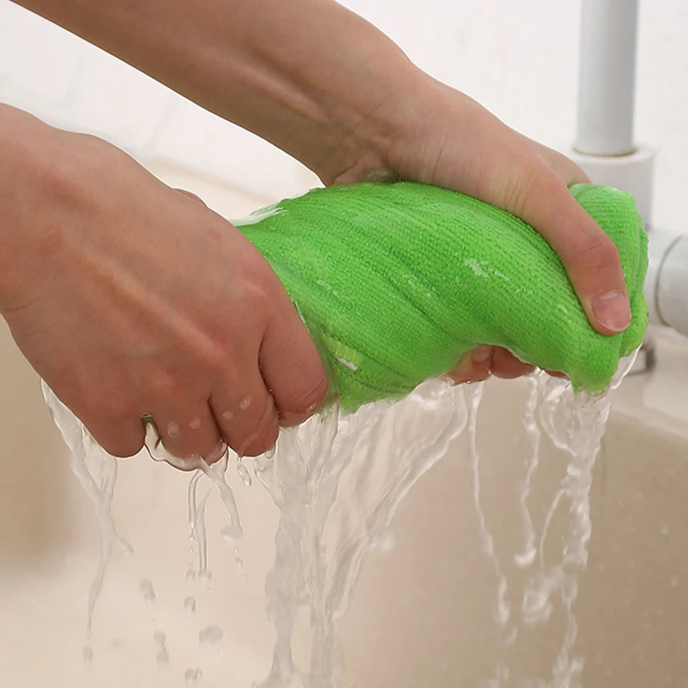 Microfiber Cleaning Cloth Random Dishwashing Household Rag Kitchen Qme