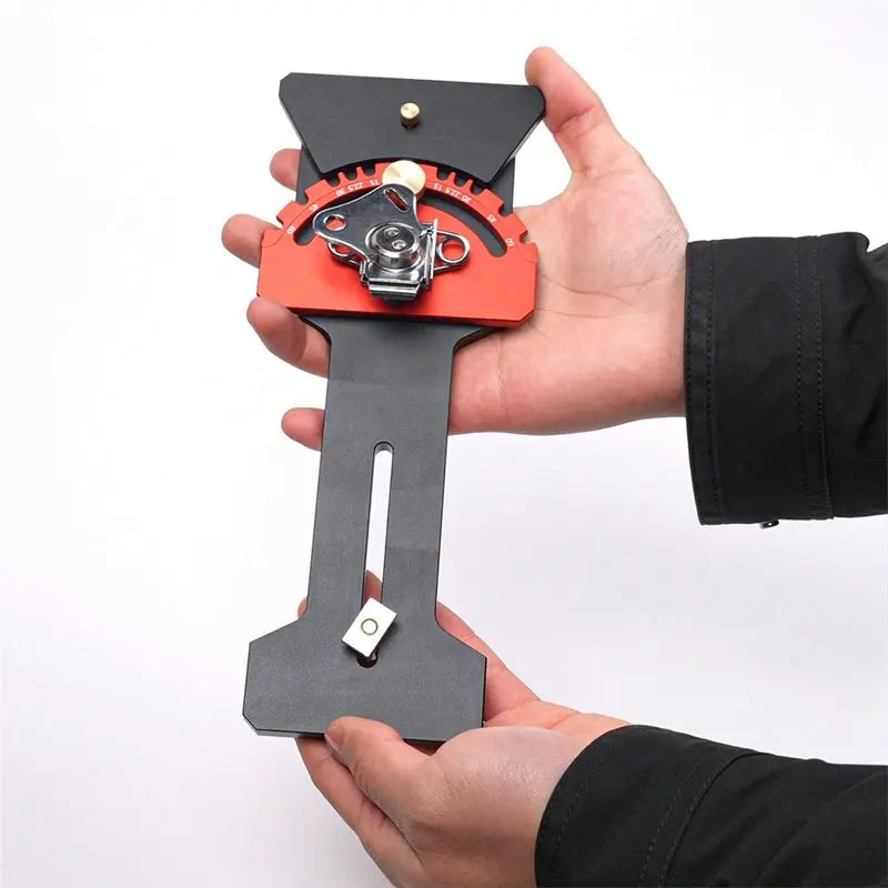 A02F-Quick Positive Angle Stop Adjustable Angle Track Saw With-60° To 60° Protractor 90 Degree Right Angle Rail Square Guide Qme