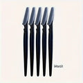 3 5 6 12 Multifunction Eyebrow Razor Precise Trimming Shaping Facial Qme 5Pcs-Black