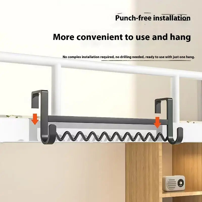 Horizontal Clothes Rack Storage Artifact Hook Dormitory Student Qme