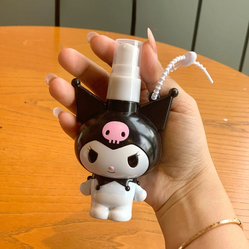 Hello Kitty Kuromi Mini Portable Travel Bottles Cartoon-themed Lotion and Shower Bottles for Home Use Spray Bottles Qme