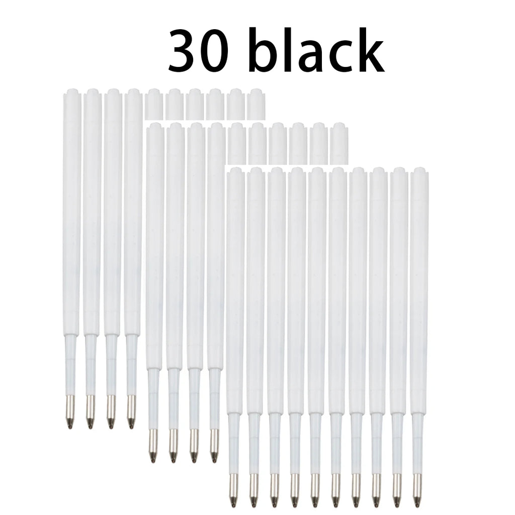 10-20pcs 0.7MM Ballpoint Pen Plastic G2 Refills Blue/Black Ink for Pens Writting Parts Office Stationery Qme 30 black