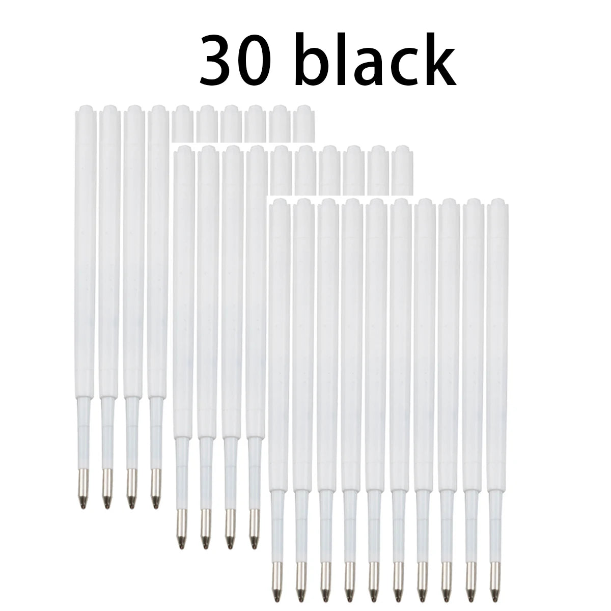 10-20pcs 0.7MM Ballpoint Pen Plastic G2 Refills Blue/Black Ink for Pens Writting Parts Office Stationery Qme 30 black