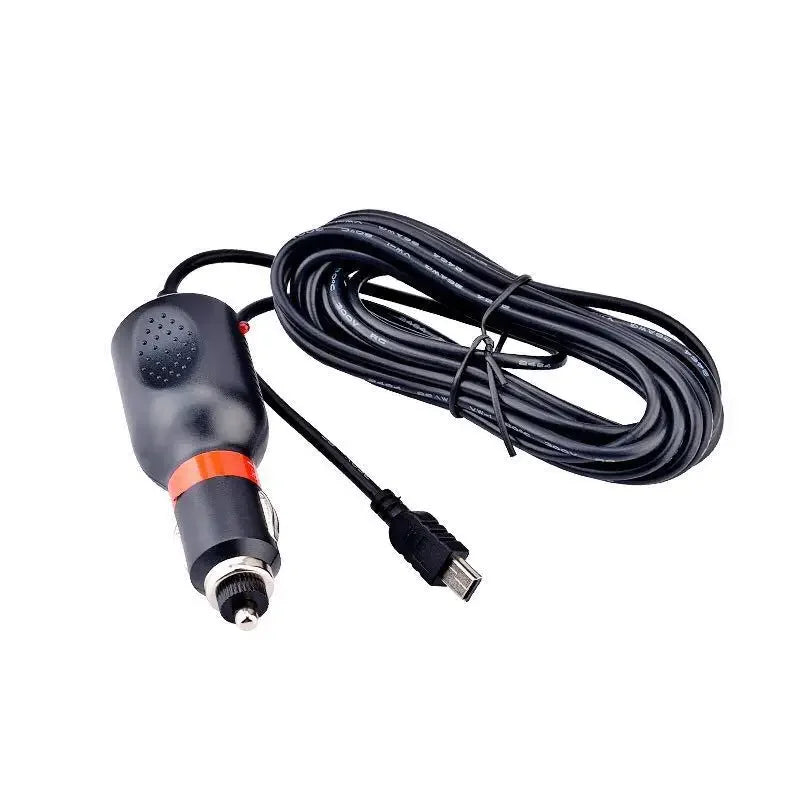 3PCS 5V 2A Micro or Mini 5pin Dash Cam Car Cigarette Adapter Lighter Socket Charger 3.5m Cable Length for Garmin Car GPS DVR Qme