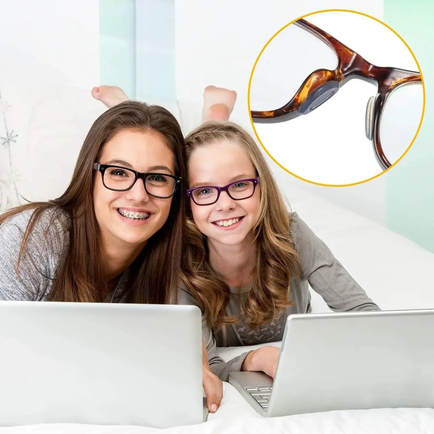 10/60pcs Glasses Nose Pads Adhesive Silicone Nose Pads Non-slip Transparent Nosepads for Glasses Eyeglasses Eyewear Accessories Qme