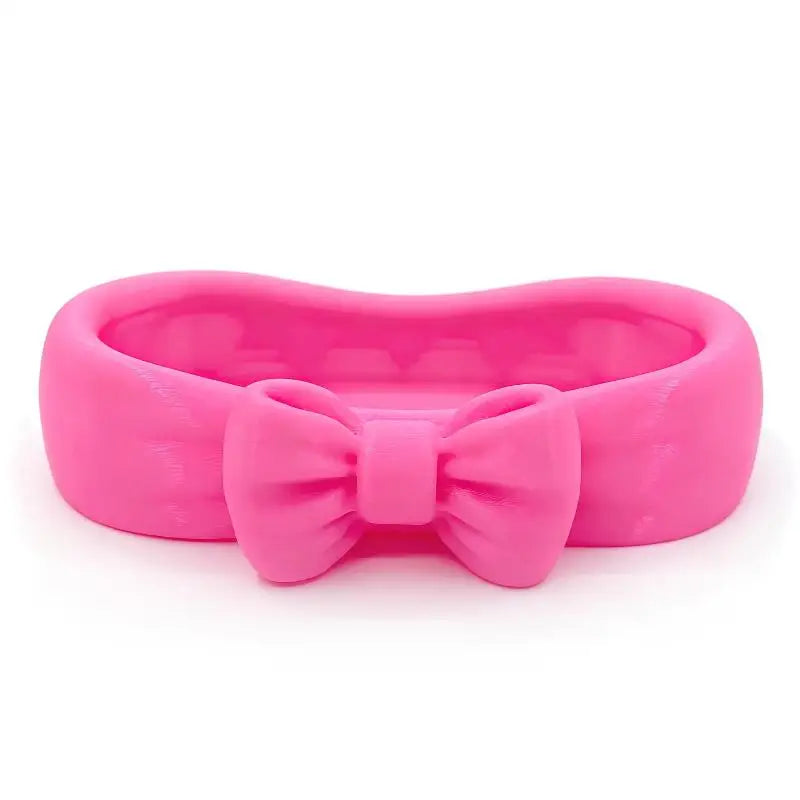 Cute Bow Decor Large Capacity Jewelry Storage Tray Smooth Vanity Dish Qme B