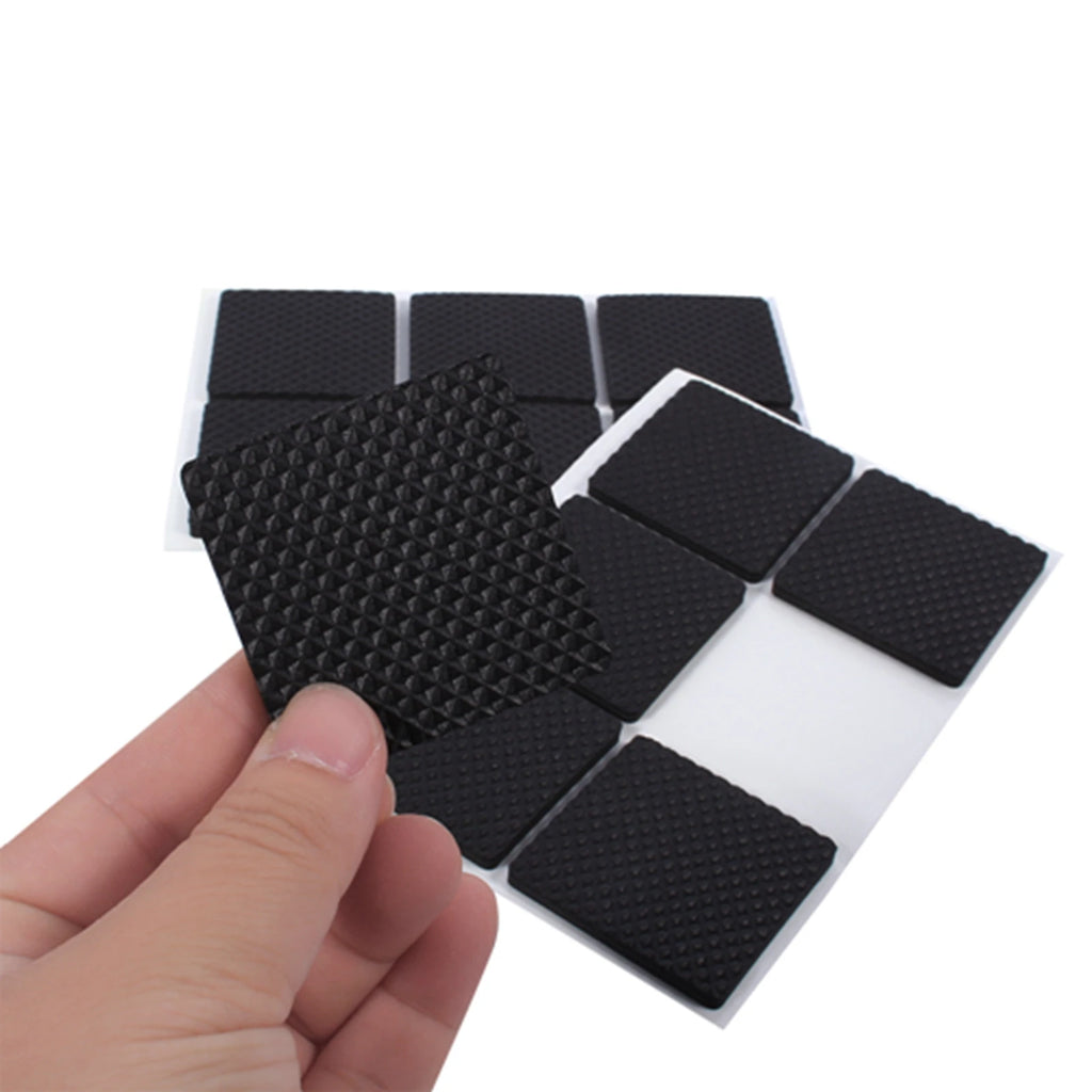 12Pcs Rubber Feet Pads Black NOn slip Self Adhesive Floor Protectors Furniture Sofa Table Chair Rubber Feet Pads Qme