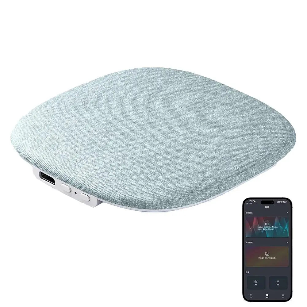 Under Pillow Speaker Sleeping Bluetooth Mini Bone Conduction White Qme Light Green