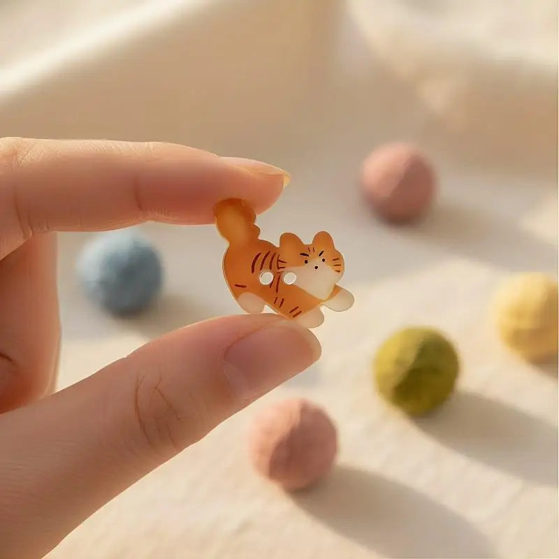30pcs Black Cat Resin Buttons - Cute Fashionable Buttons for Sewing, Clothes, DIY Crafts & Scrapbooking Accessories Qme