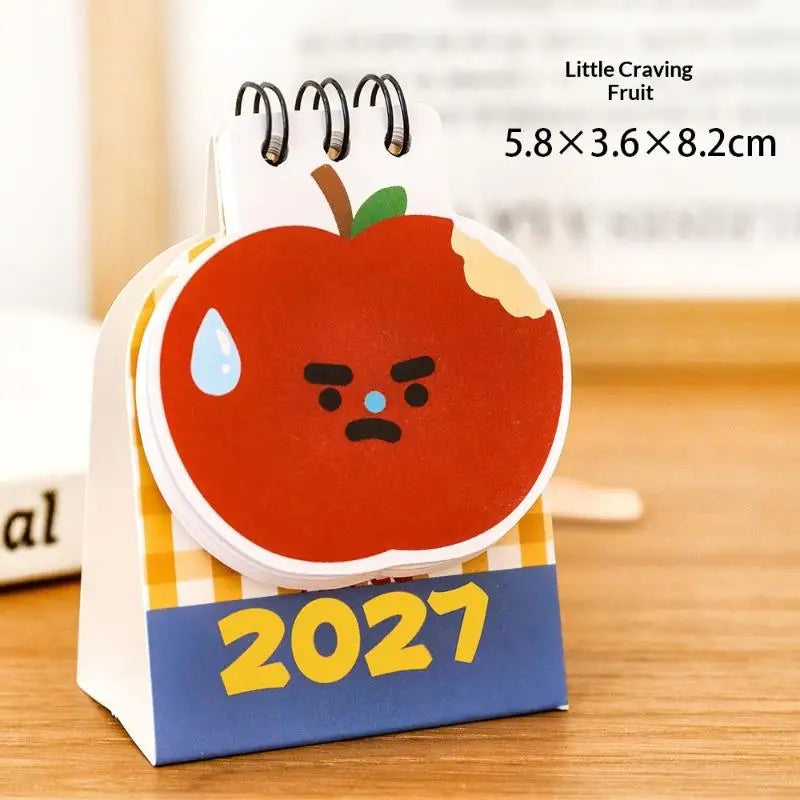 2026 Year Cartoon Cat Desktop Mini Desk Calendar Clock Program Student Qme A7