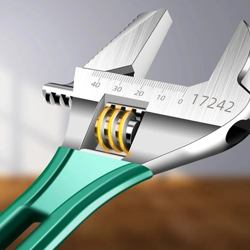 6 Adjustable Wrench Wide Jaw Opening Plumbing Auto Repair Home Qme