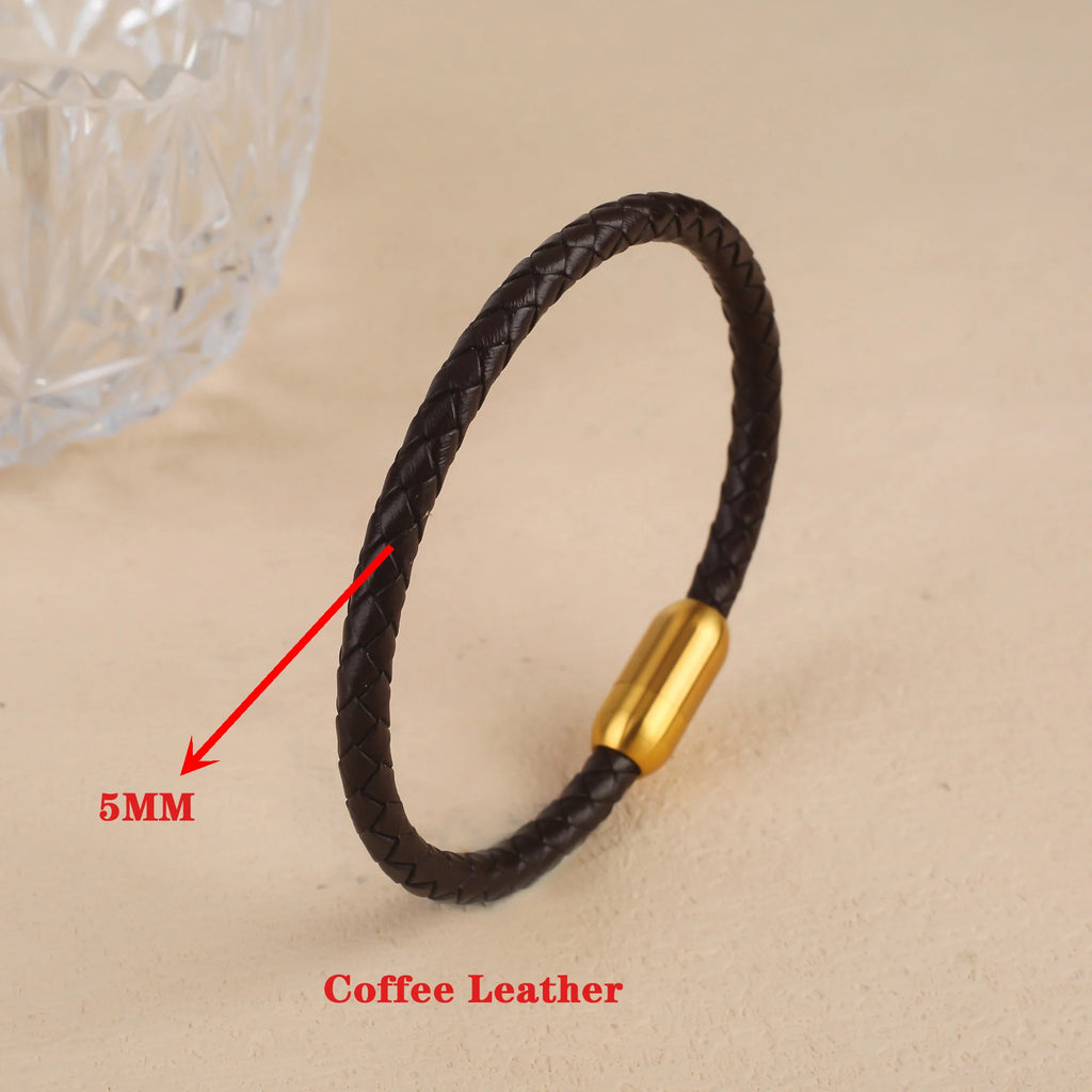 Classic Crystal Cross Leather Bracelet Fashion Religious Jewelry Stainless Steel Wrist Bangle for Couple Friendship Jewelry Gift Qme Coffee Leather 23cm Black Leather