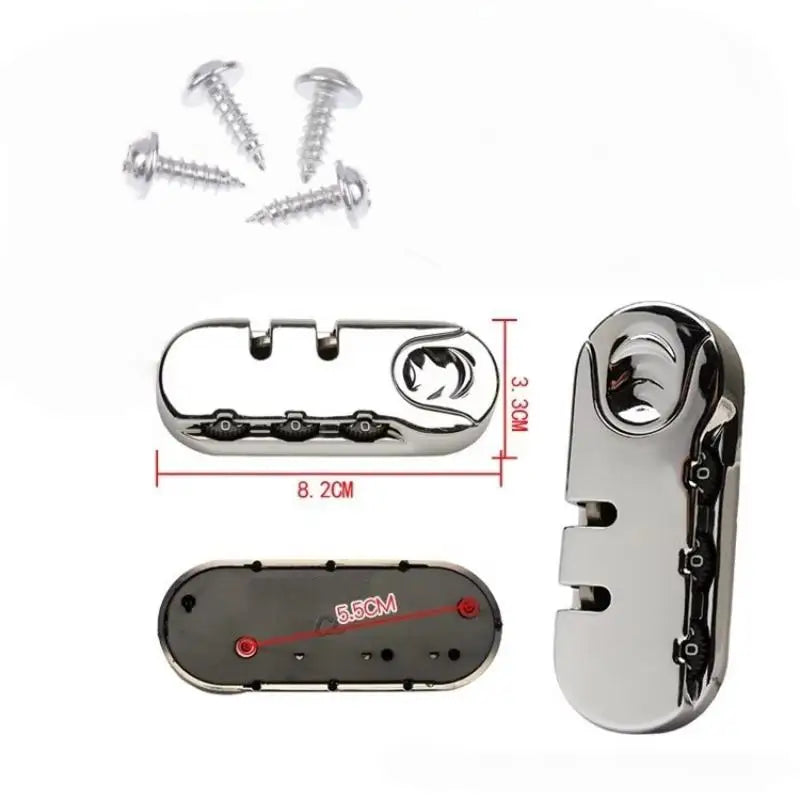 2 4 8 Sets 3 Digits Luggage Lock Zinc Alloy Catch Plastic Frosted Qme Silver A 4pcs