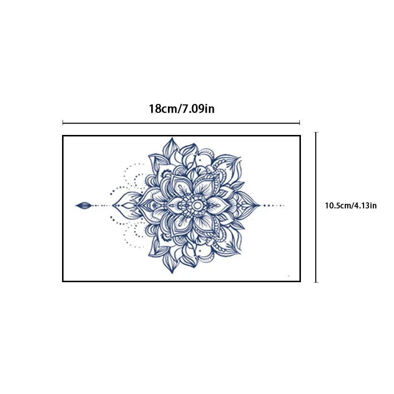 Sexy flower pattern breast temporary sticker waterproof and sweat proof herbal juice nipple sticker tattoo trendy new style Qme