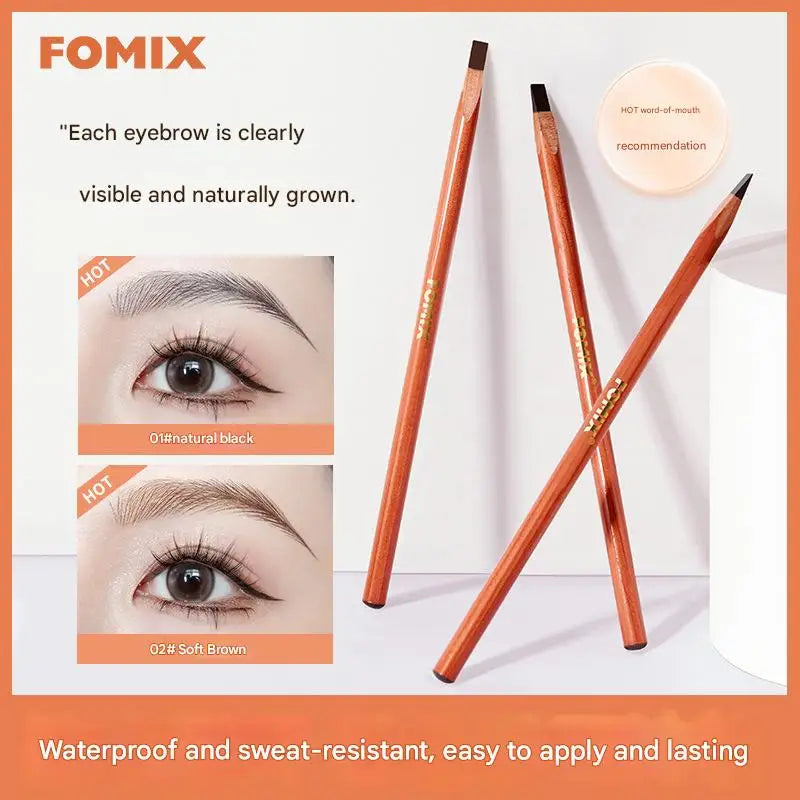 Hard Eyebrow Pencil - Waterproof, Long-lasting, Matte Finish, Smooth & Blendable For Natural Looks Qme