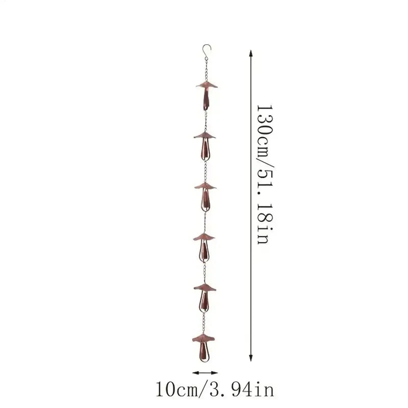 Metal Mushroom Rain Chain Heavy Duty Downspout Alternative Chains Qme