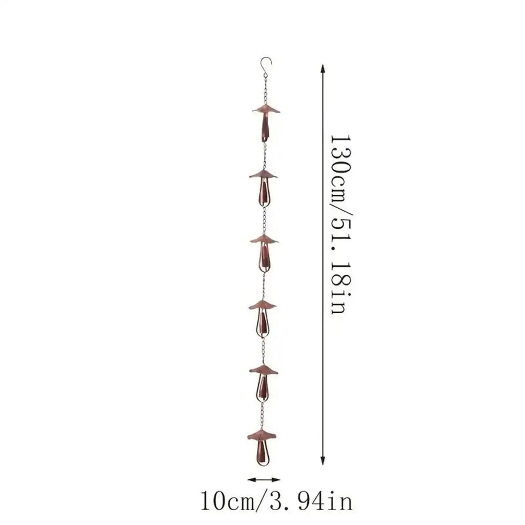 Metal Mushroom Rain Chain Heavy Duty Downspout Alternative Chains Qme